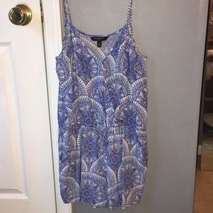 Banana republic blue and white summer romper